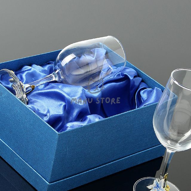 집들이와인잔 신혼부부 와인잔 2p세트 320ml 블루