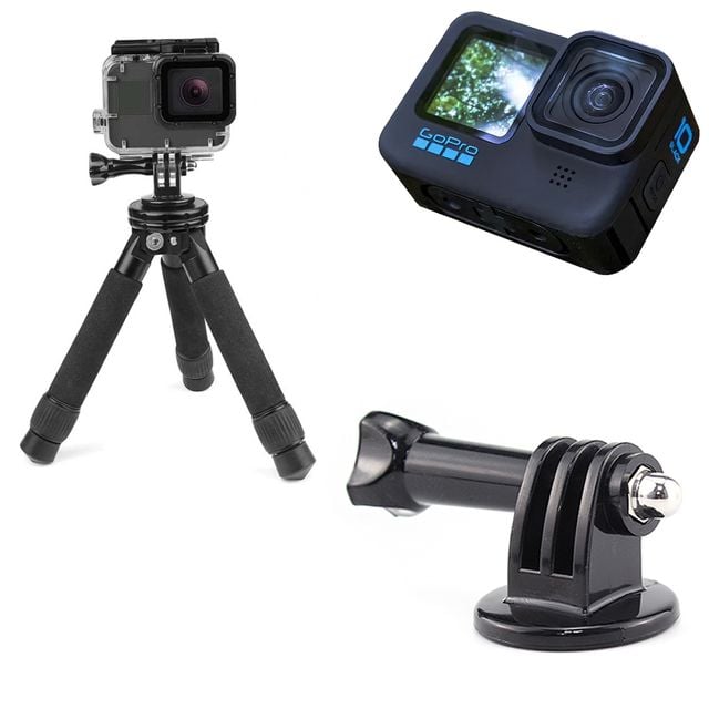 GOPRO10 호환 액션캠 1/4 나사 홀 삼각대 연결 마운트 고프로 10