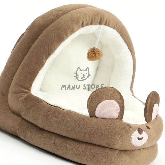 고양이숨숨집 고양이하우스 반려동물 동굴하우스 브라운곰