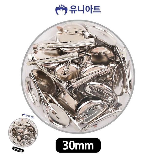 브로치핀 옷핀브로치재료 코사지집게 원형핀 30mm