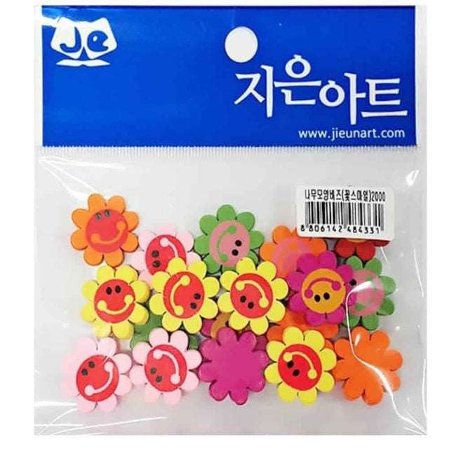 나무비즈 꽃 악세사리재료 장식비즈 공예비즈 핸드메이드재료