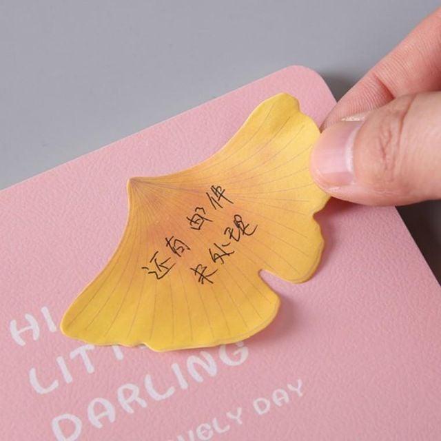은행잎 점착식 메모지 꾸미기 어린이집 유치원 환경판 새학기 나뭇잎 봄