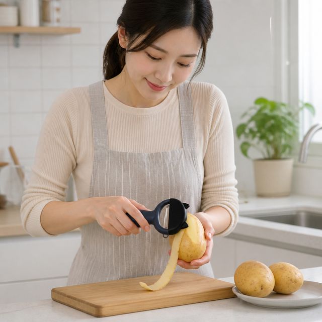 채칼 필러 마늘 다지기 주방 조리도구 감자 당근 우엉 손질 도구 - 이미지 1