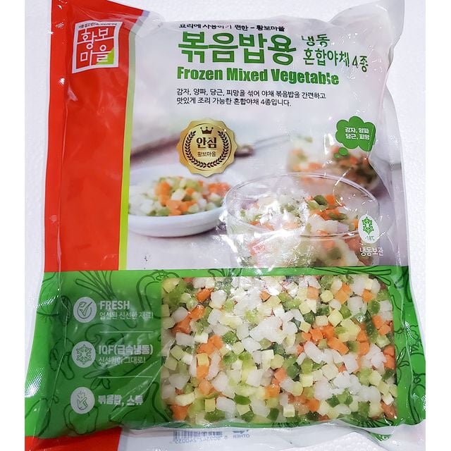 황보마을 혼합야채(4종 볶음밥용 1K) 혼합야채 냉동야