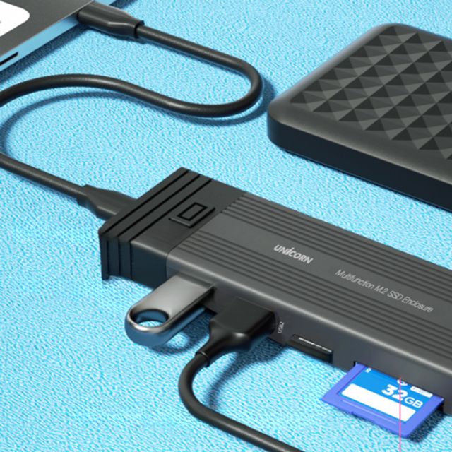 알루미늄 ssd 외장 케이스 듀얼 m.2 ssd 케이스 멀티 연결