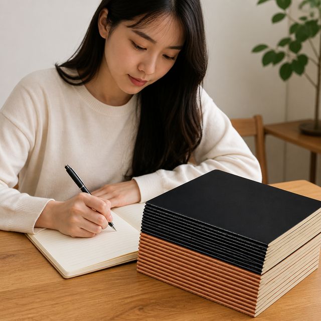 A4 크라프트지 유선 무선 노트 사무용 학생 문구류 필기장 학습지 - 이미지 1
