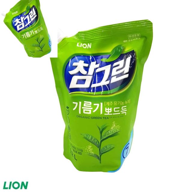 참그린 기름기뽀드득 주방세제 1.2L 리필 1ea 주방세제리필 주방세제리필대용량 다용도세제 대용량주방세제