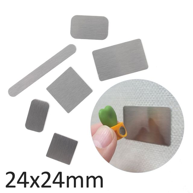 다용도 부착식 사각 철판 24X24mm X20개 자석 거치용