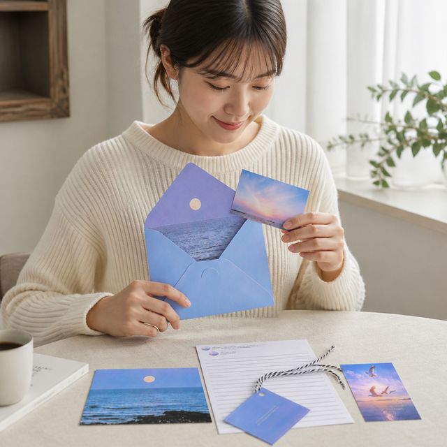 편지용지 꾸미기 엽서 5color 문구류 도톰한 디자인 서신 편지지 모음