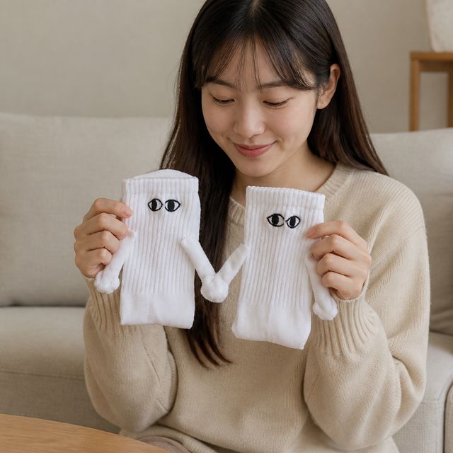 커플양말 자석 양말 우정 아이템 손잡는 캐릭터 귀여운 커플템 선물용