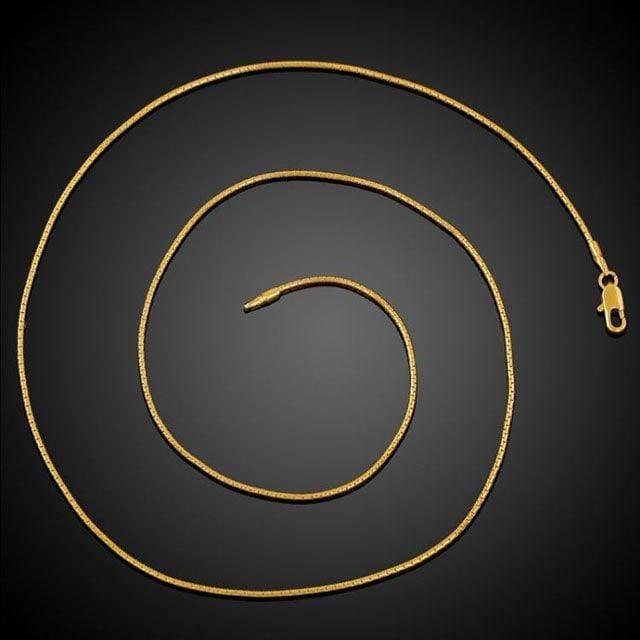 18kgp 골드 체인 라인 목걸이