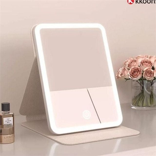 메이크업 led 조명 거울 접이식 화장대 조명 거울 휴대용 스탠드