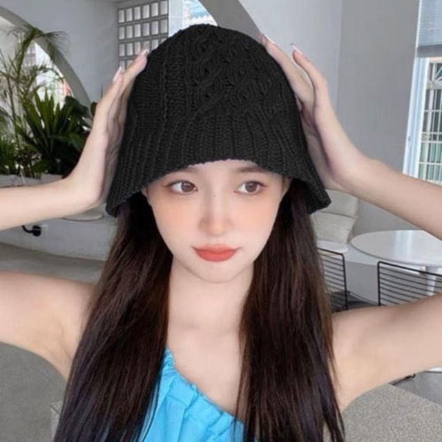 여성 여름 페이퍼 밀짚 버킷햇 꽈배기 지붕 벙거지 모자 바캉스룩