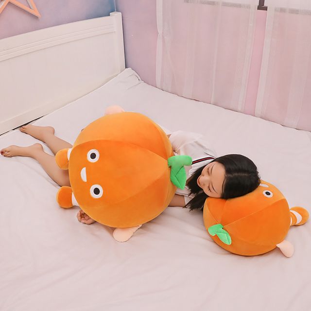 대형 감귤 쿠션 모찌 오렌지 인형 애착 방석 - 이미지 5