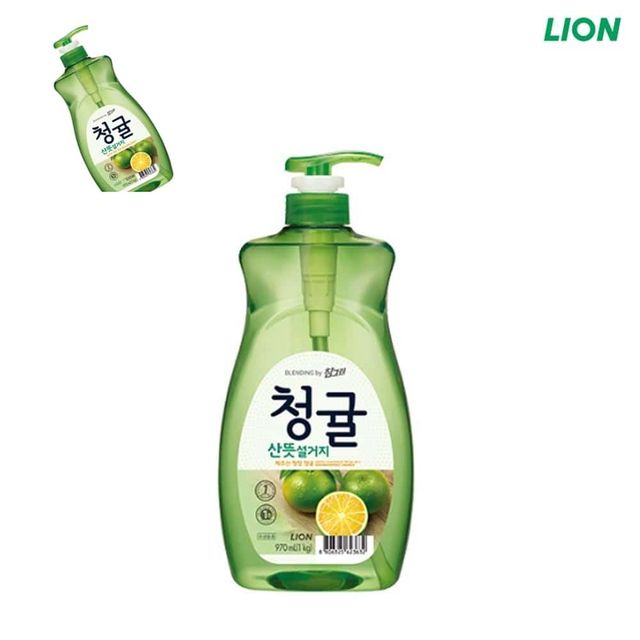 참그린 청귤 산뜻설거지 주방세제 1kg 용기 1ea 업소용주방세제 식당용주방세제 주방용세제 주방용세정제