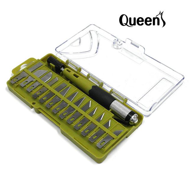 퀸즈공구 LED 정밀공예용 조각칼15P - 이미지 1