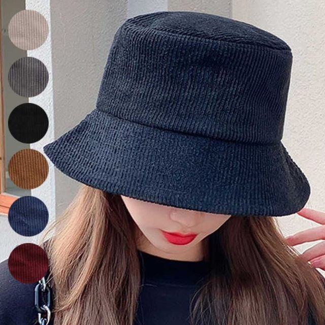 패션 골덴 벙거지 코듀로이 버킷햇 데일리 모자 여행