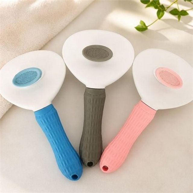 반려동물 털 빗 반려묘 죽은 털 브러쉬 고양이 원터치 슬리커 제모 용품