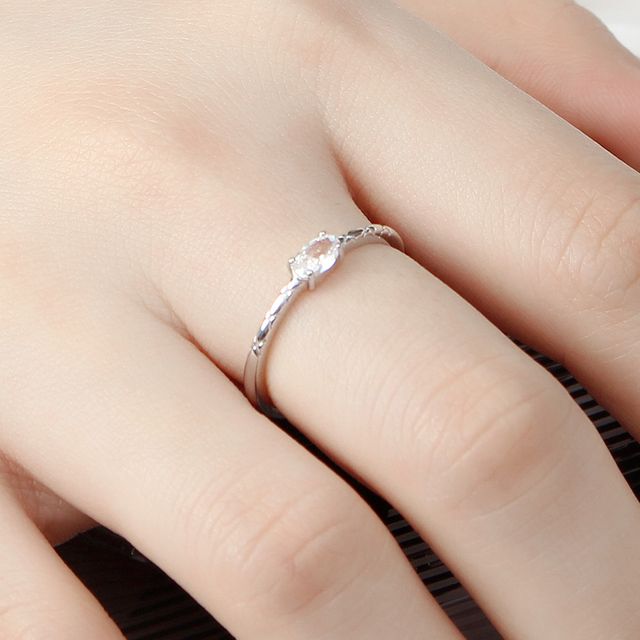큐빅 크로스 반지 실버링 예쁜목걸이 - 이미지 6