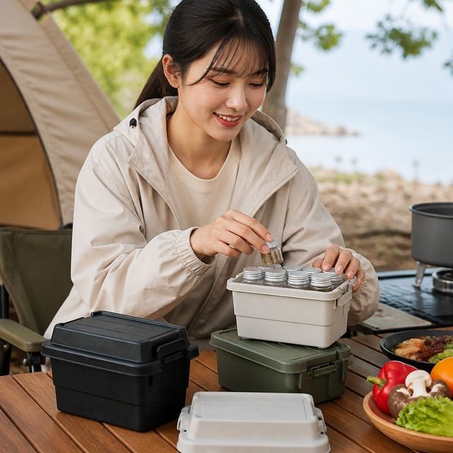 캠핑 양념통 케이스 보관함 미니 카고 박스 야외 조미료 용기