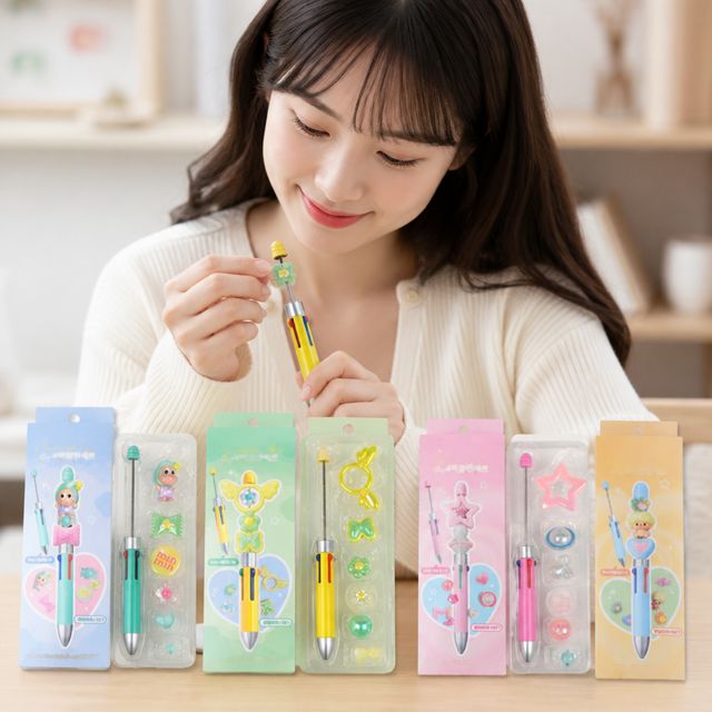 필기용 볼펜 4색 펜꾸 볼꾸 DIY 토핑 1P 다꾸 문구 - 이미지 1