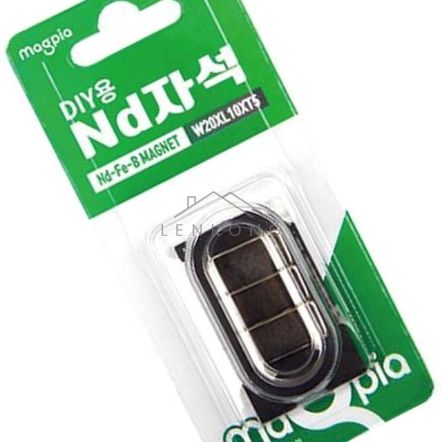 네모자석 네오디뮴 사각강력자석 DIY MND 2010 05 20x10x5.0T 1판3EA
