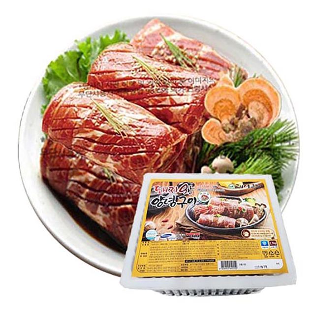 엄마손 돼지왕 양념구이-3.3kg(10대)무뼈갈비10인분(상황버섯함유)