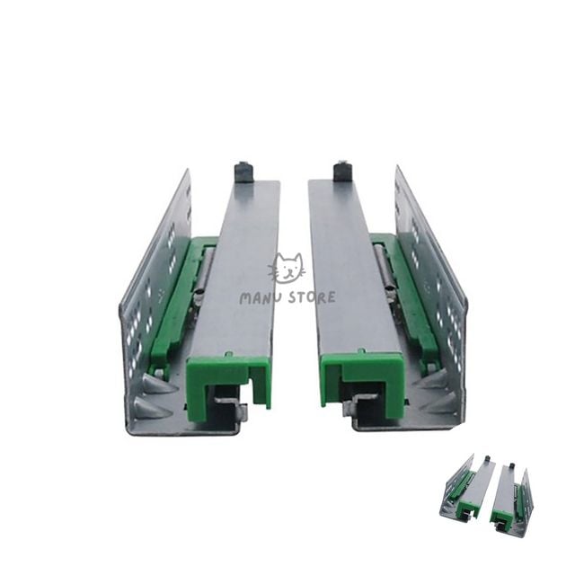서랍장레일 가구철물 댐핑 서랍레인 언더레일 400mm 2P
