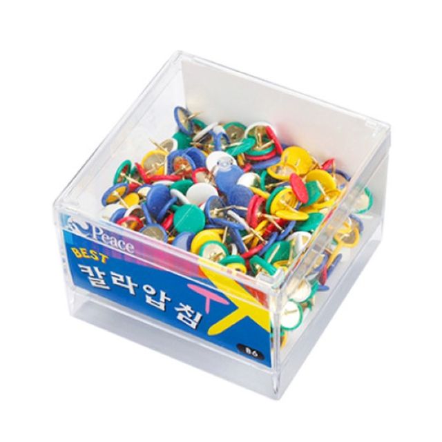 피스코리아 베스트 칼라압침-B6 1갑 압정 핀 클립