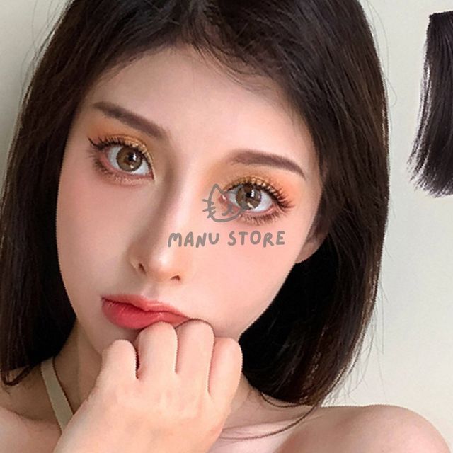 볼륨가발 여성앞머리가발 부분가발 헤어피스 다크브라운