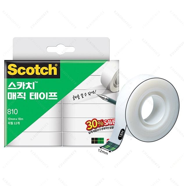 매직테이프리필 12mm 12개 글씨쓰는테이프 리필테이프 - 이미지 3