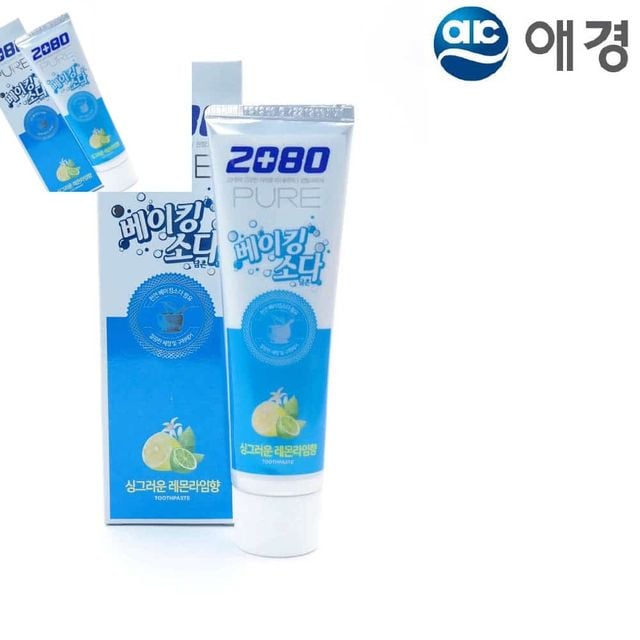 베이킹소다 치약 레몬라임 120g 튜브치약 구취제거치약 충치치약 레몬치약