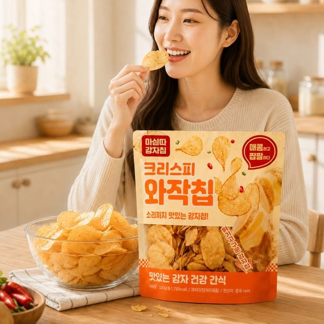 얇고 바삭한 감자칩 간식 포테이토칩 대용량 320g
