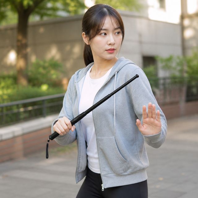 삼단봉 경찰봉 방범용 휴대용 자기방어 용품 - 이미지 1