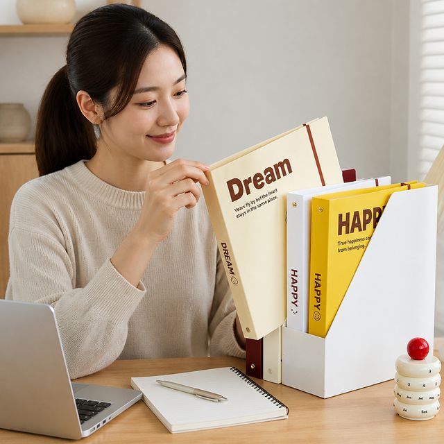 A4 문서 보관함 사무실 책상 서류 정리대 파일 꽂이 바인더 폴더함