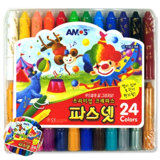 어린이미술 그림교구 파스넷 24색