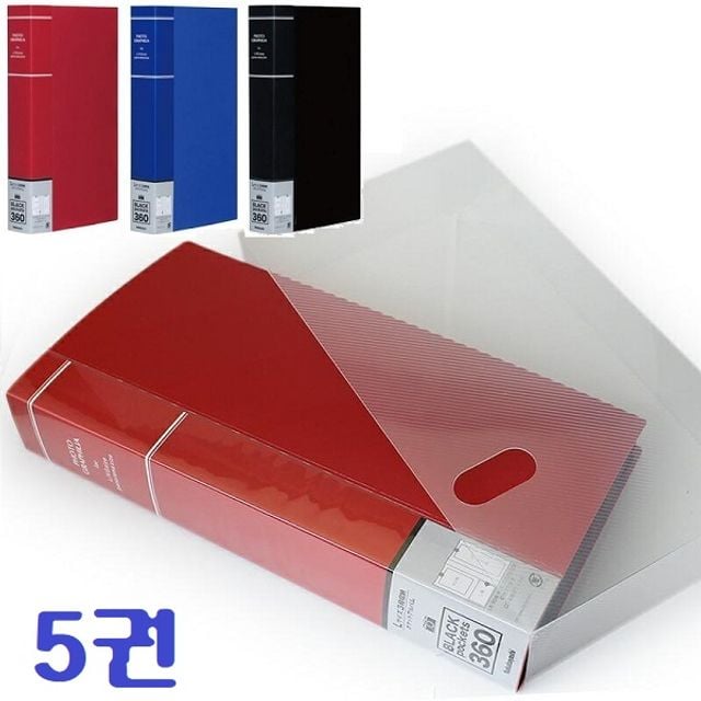 나카바야시 L판(3x5) 360장 대용량 3단 포켓앨범 5권