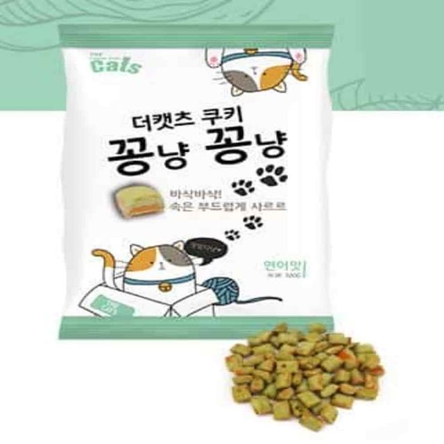 고양이간식 연어맛 100g 고양이트릿 고양이고급간식 고양이연어큐브 연어간식