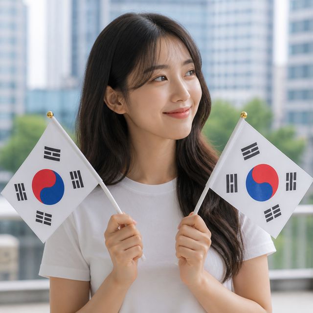 손 태극기 소형 미니 깃발 응원 용품 학예회 발표회용 - 이미지 1