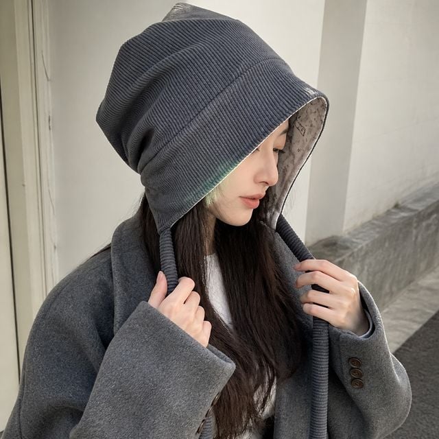 스팅 골지 귀달이 귀도리 바라클라바 3컬러 리버시블 후드 겨울 비니 방한 모자