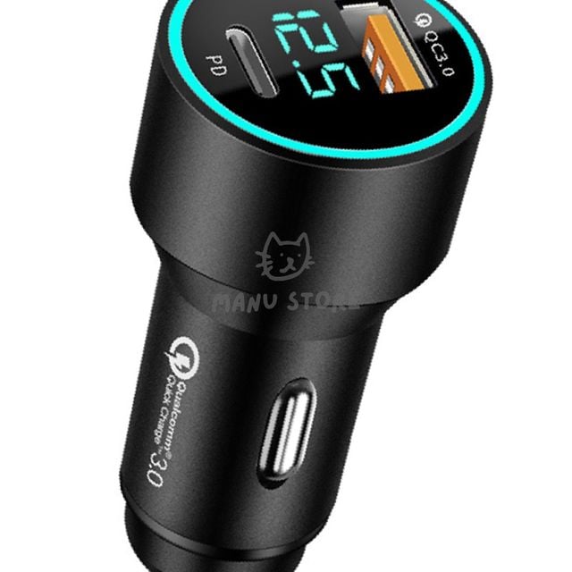 과전압보호 멀티충전 차량용 QC3.0 PD 고속충전 시거잭 S-1 블랙