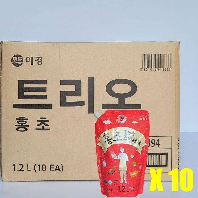 애경 트리오 주방세제 1.2L 10개(1box) - 이미지 1