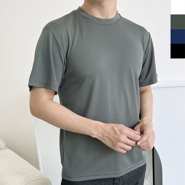 남성 드라이 무지 반팔 1P 남녀공용 운동 커플 티셔츠