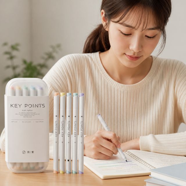 색상 마커 펜 학습용 필기구 5개입 세트 - 이미지 1
