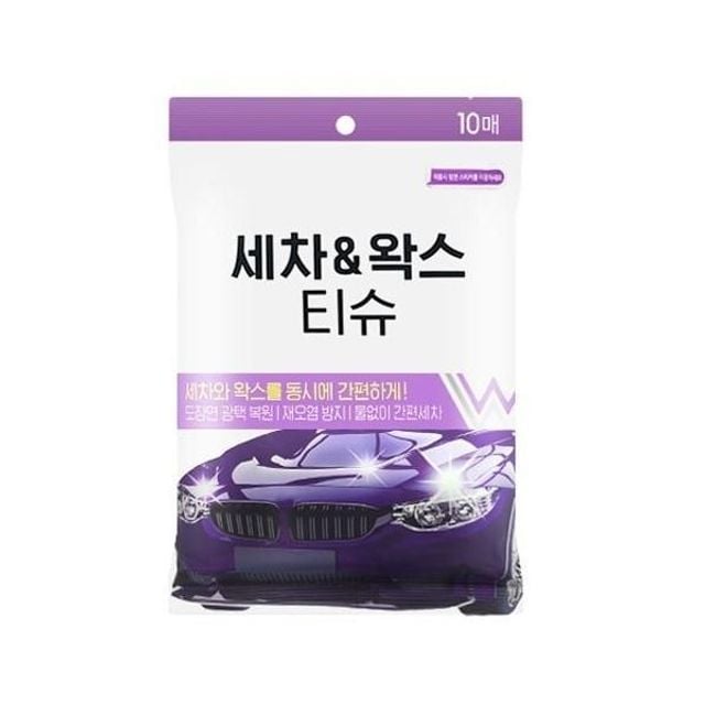 세차앤 왁스 티슈 광택 복원 자외선 차단 오염 방지