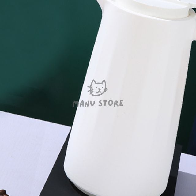 테이블팟 물통 온도표시 이중유리 보온주전자 1L 화이트