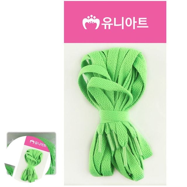 운동화끈 컬러운동화끈 넙적 신발끈 연두