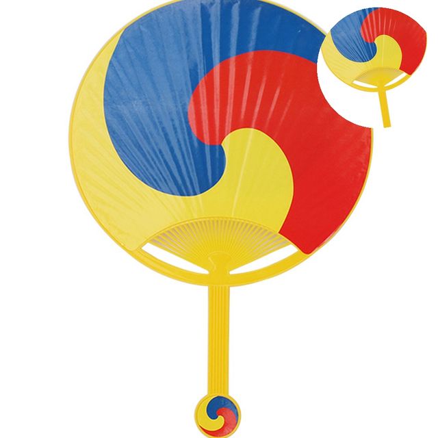 태극선부채 옛날부채 태극부채 28cm