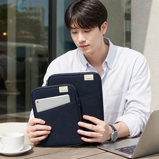 태블릿 케이스 무지 캔버스 파우치 학생용 직장인 가방