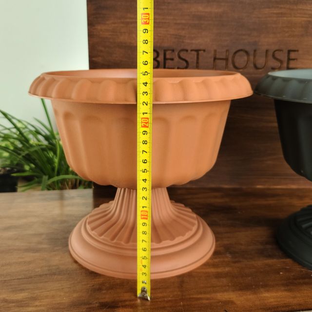 유러피언 고강도 플라스틱 화분 콤포트 27x25cm - 내구성 좋은 실내외 겸용 화분 - 이미지 6
